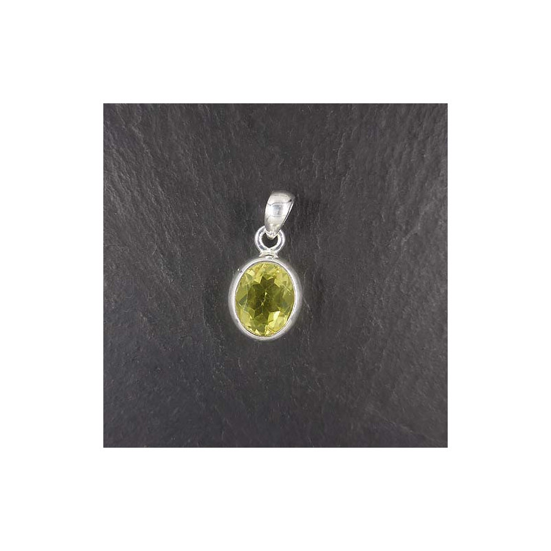 Lemon Citrin Anhänger Oval